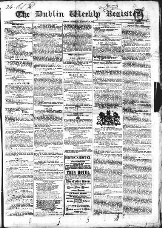 cover page of Dublin Weekly Register published on February 28, 1835