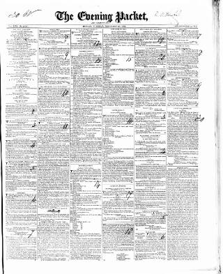 cover page of Dublin Evening Packet and Correspondent published on February 28, 1843