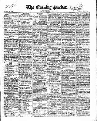 cover page of Dublin Evening Packet and Correspondent published on July 6, 1848