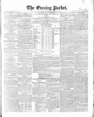 cover page of Dublin Evening Packet and Correspondent published on November 15, 1853