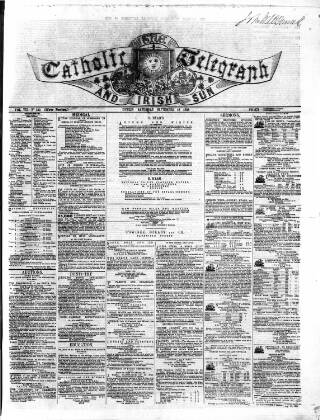 cover page of Catholic Telegraph published on September 18, 1858