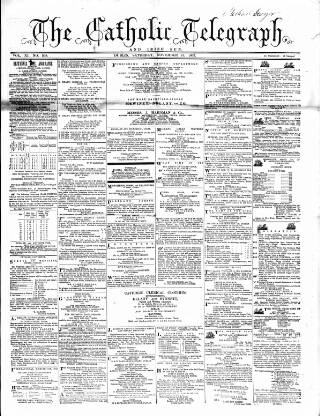 cover page of Catholic Telegraph published on November 15, 1862