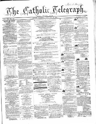 cover page of Catholic Telegraph published on February 28, 1863