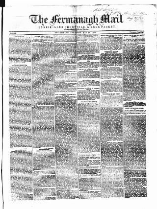 cover page of Enniskillen Chronicle and Erne Packet published on May 29, 1862