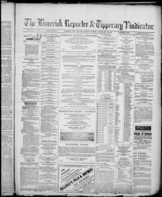 cover page of Limerick Reporter published on February 28, 1888