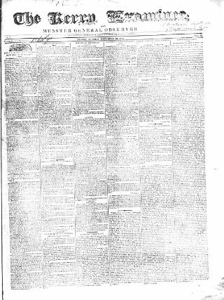 cover page of Kerry Examiner and Munster General Observer published on December 30, 1845