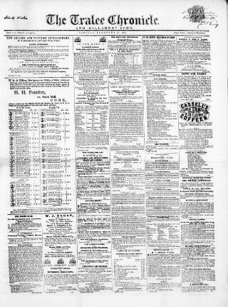 cover page of Tralee Chronicle published on February 28, 1865