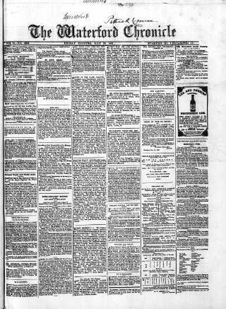 cover page of Waterford Chronicle published on May 29, 1863