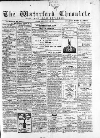 cover page of Waterford Chronicle published on February 28, 1868