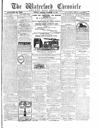 cover page of Waterford Chronicle published on November 15, 1870