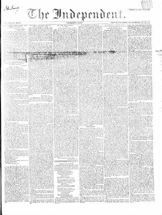 cover page of Wexford Independent published on July 6, 1861