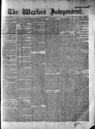 cover page of Wexford Independent published on November 15, 1871