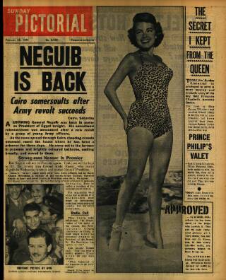 cover page of Sunday Mirror published on February 28, 1954