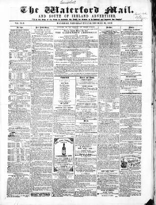 cover page of Waterford Mail published on December 30, 1863
