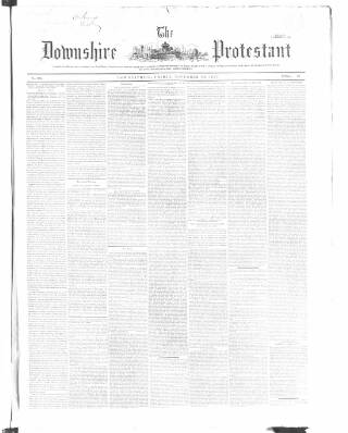cover page of Downshire Protestant published on November 30, 1855