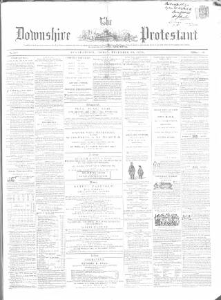 cover page of Downshire Protestant published on December 30, 1859