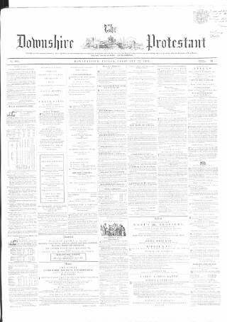cover page of Downshire Protestant published on February 22, 1861