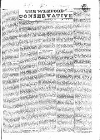 cover page of Wexford Conservative published on February 28, 1835