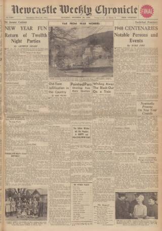 cover page of Newcastle Chronicle published on December 30, 1939