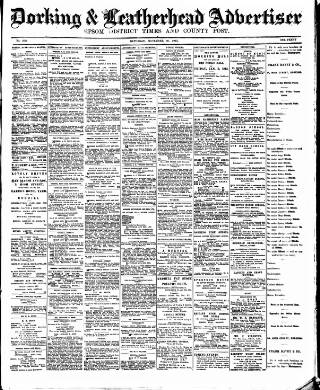 cover page of Dorking and Leatherhead Advertiser published on November 30, 1912