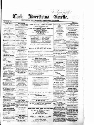 cover page of Cork Advertising Gazette published on July 6, 1859