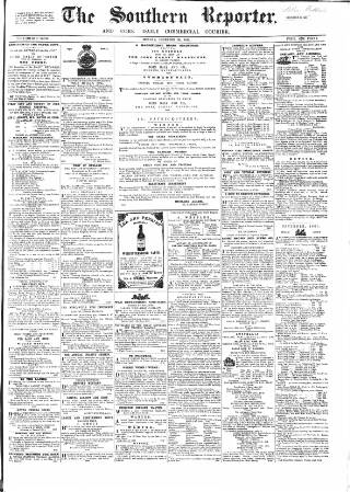 cover page of Southern Reporter and Cork Commercial Courier published on December 30, 1861