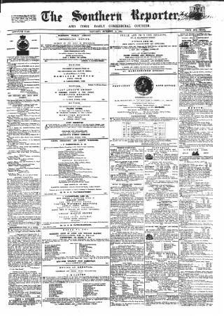 cover page of Southern Reporter and Cork Commercial Courier published on November 15, 1862