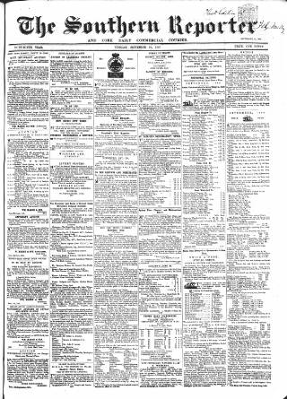 cover page of Southern Reporter and Cork Commercial Courier published on September 18, 1866