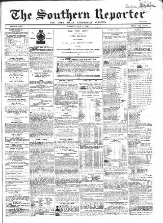 cover page of Southern Reporter and Cork Commercial Courier published on July 6, 1867