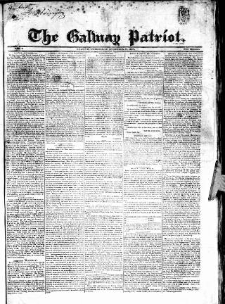 cover page of Galway Patriot published on December 30, 1835