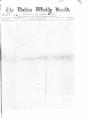 cover page of Dublin Weekly Herald published on September 26, 1840
