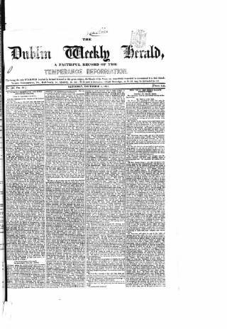 cover page of Dublin Weekly Herald published on December 4, 1841