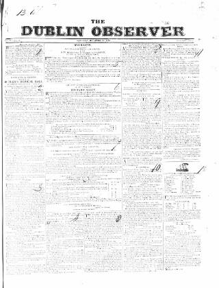 cover page of Dublin Observer published on December 26, 1835