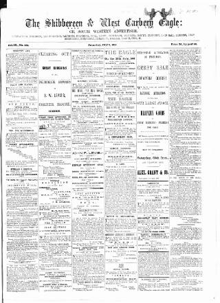cover page of Skibbereen & West Carbery Eagle; or, South Western Advertiser published on July 6, 1867