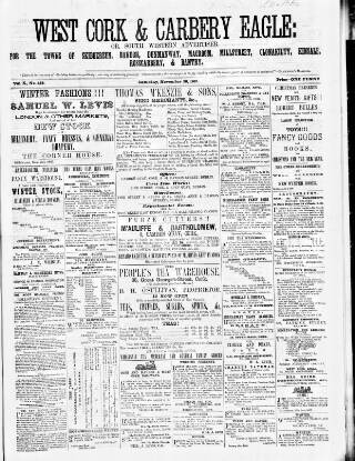 cover page of Skibbereen & West Carbery Eagle; or, South Western Advertiser published on November 30, 1867