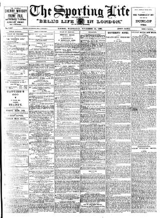 cover page of Sporting Life published on November 15, 1905