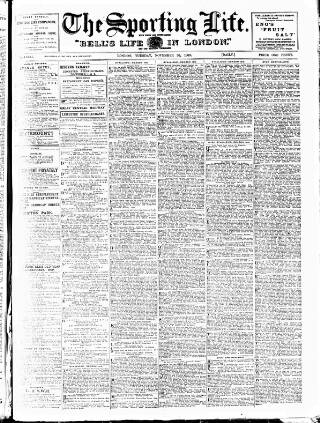 cover page of Sporting Life published on November 30, 1909