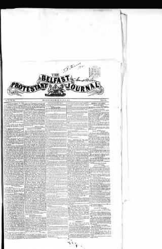 cover page of Belfast Protestant Journal published on July 6, 1844