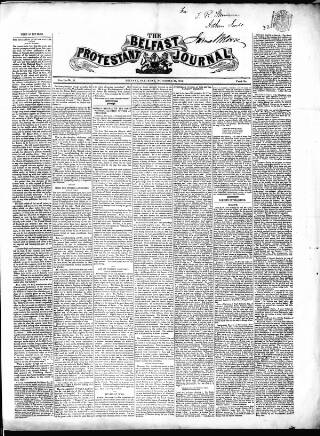 cover page of Belfast Protestant Journal published on November 30, 1844