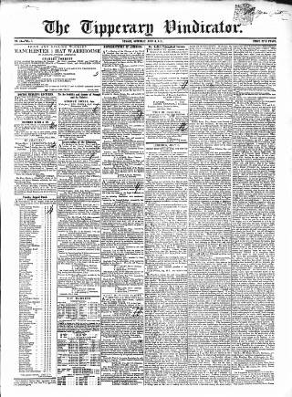 cover page of Tipperary Vindicator published on July 6, 1844
