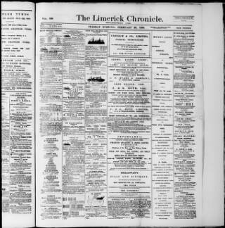 cover page of Limerick Chronicle published on February 28, 1899