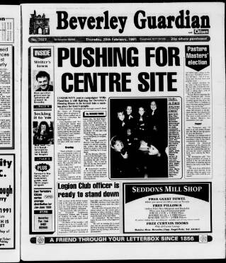 cover page of Beverley Guardian published on February 28, 1991