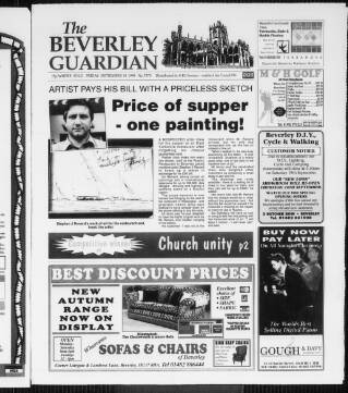 cover page of Beverley Guardian published on September 18, 1998