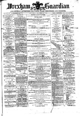 cover page of Wrexham Guardian and Denbighshire and Flintshire Advertiser published on December 30, 1871