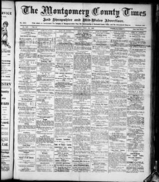 cover page of Montgomery County Times and Shropshire and Mid-Wales Advertiser published on May 29, 1920