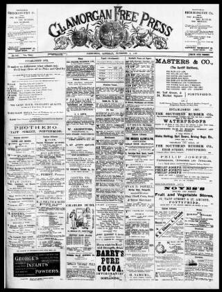 cover page of Glamorgan Free Press published on November 4, 1899