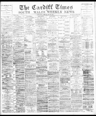 cover page of Cardiff Times published on December 30, 1876