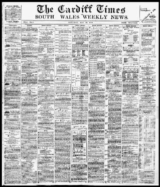 cover page of Cardiff Times published on May 29, 1880