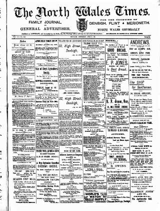cover page of North Wales Times published on July 6, 1901
