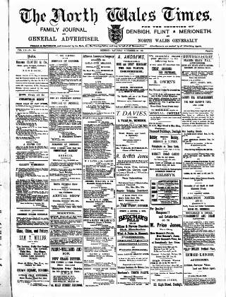 cover page of North Wales Times published on November 30, 1901